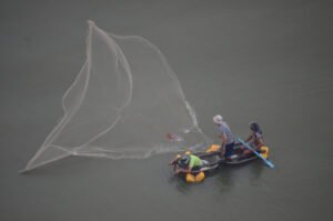 Fishing with Nets on Chao Phraya River